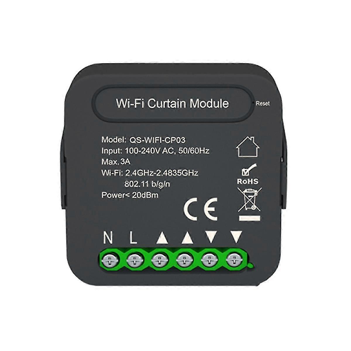 Qs-wifi-cp03 Tuya Wifi Curtain Switch Module For Roller Shutter Blinds Motor App Remotes Voice Cont