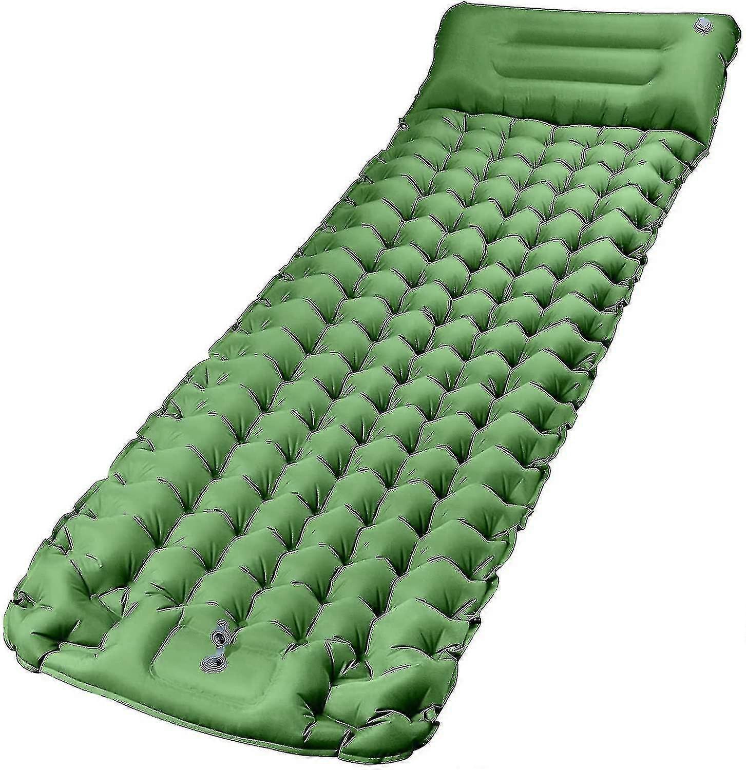 Camping Mattress With Foot Pump, 10cm/4' Thick Automatic Inflatable Sleeping Mat, Trekking Mattress With Pillows, Ultralight Inflatable Mattress, Sui