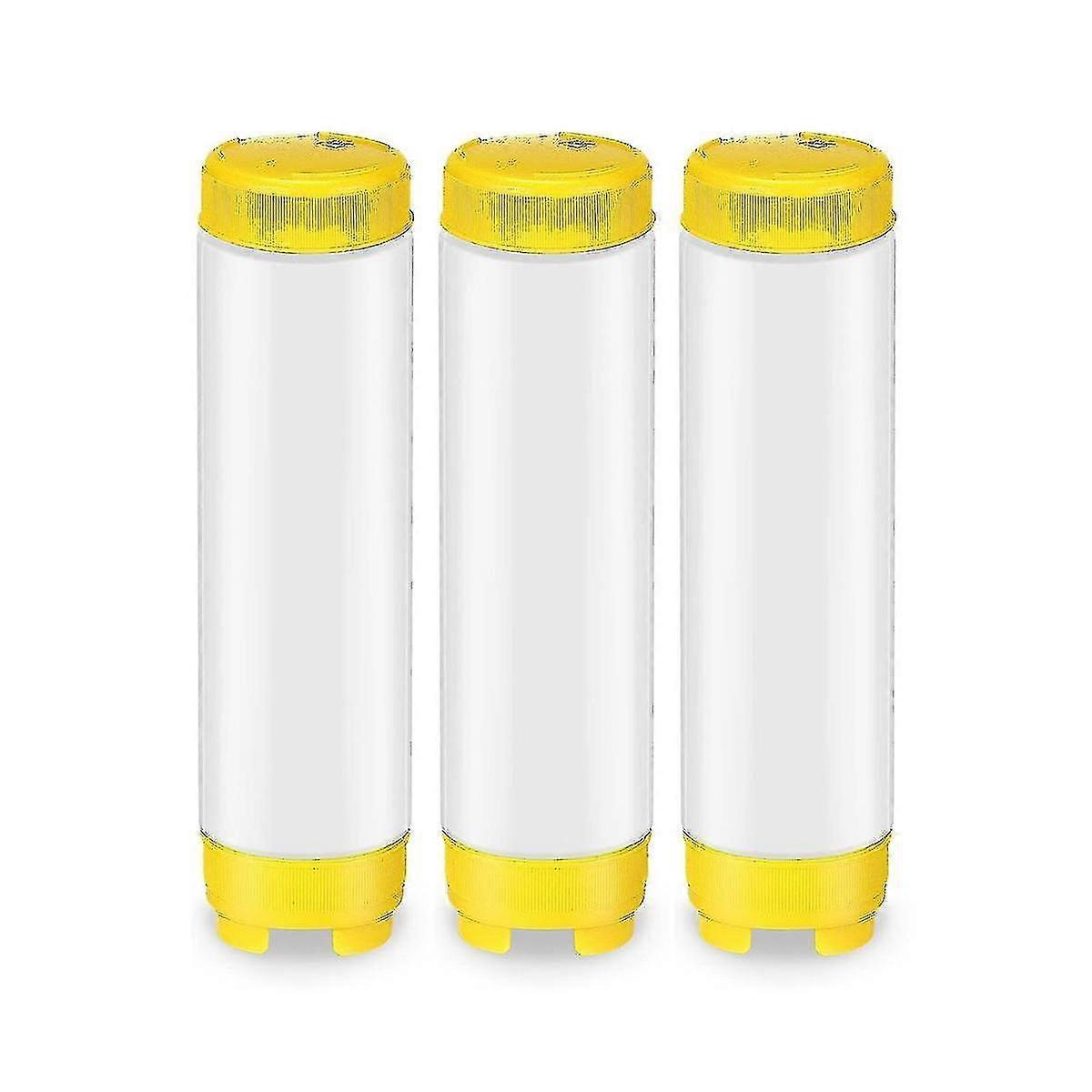 16oz Inverted Plastic Squeeze Bottles, Refillable Tip Valve Dispenser Condiment Squeeze For Sauces