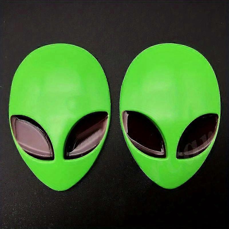 2pcs Alien Head Auto Emblem - Verleihen Sie Ihrem Auto oder Motorrad einen einzigartigen 3D-Look!
