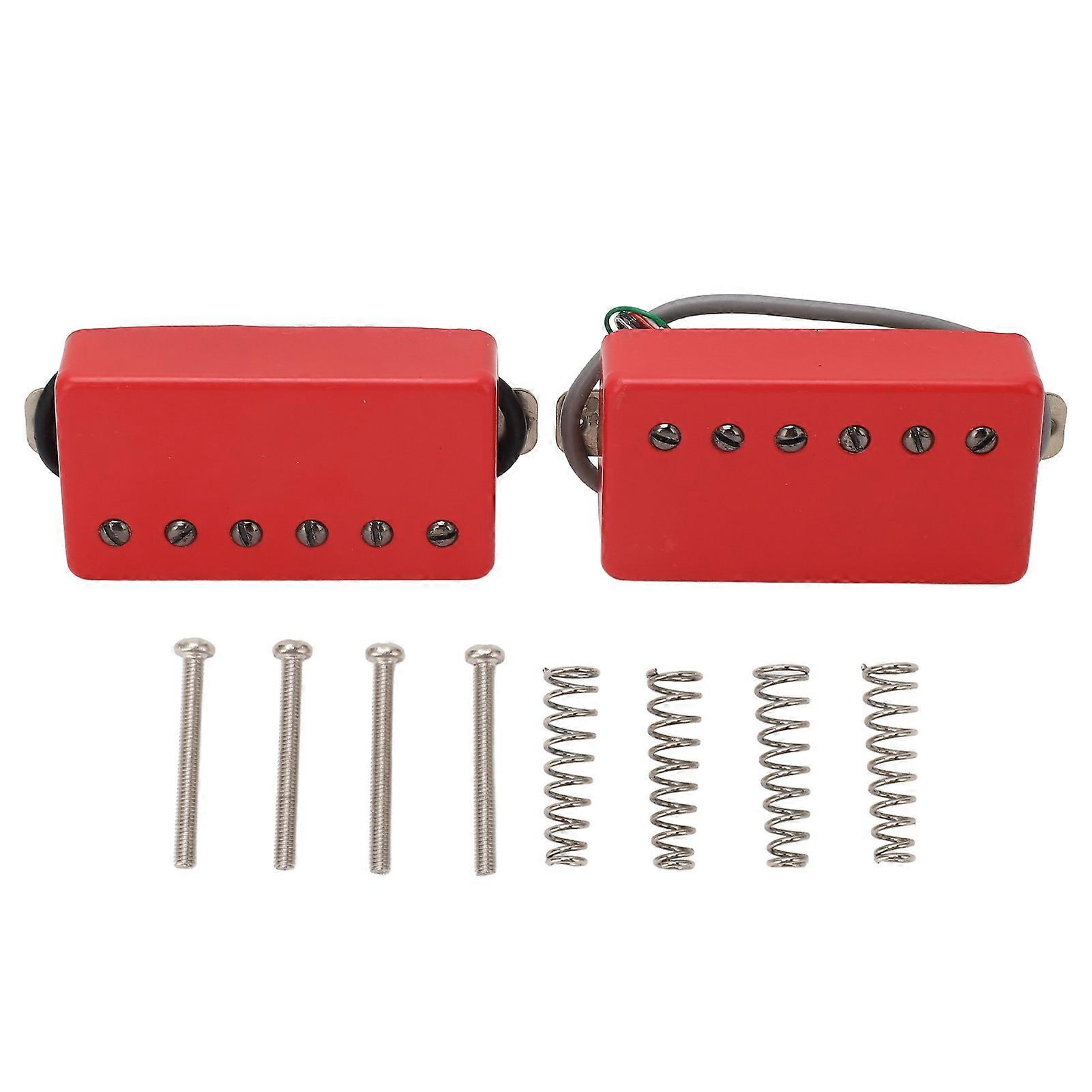 Guitar Humbucker Pickup Double Coil Alnico 5 for LP Style Electric Guitar Replacement Parts Matte GMB228 Red