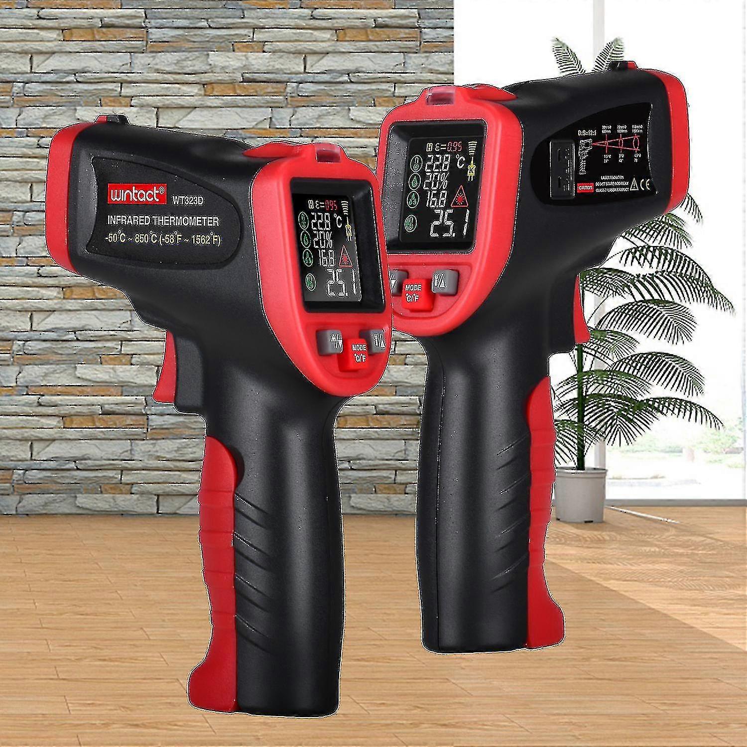 Wintact Infrared Thermometer Industrial Thermometer With Ambient Temperature Humidity Dew Point Mold Detector Laser Thermometer