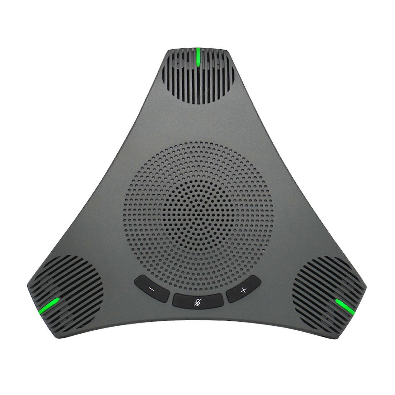 USB Speakerphone Conference Microphone Omnidirectional Computer Mic 360 Voice Pickup with Mute Key for Skype/Video Conference/Online Course/Live Strea