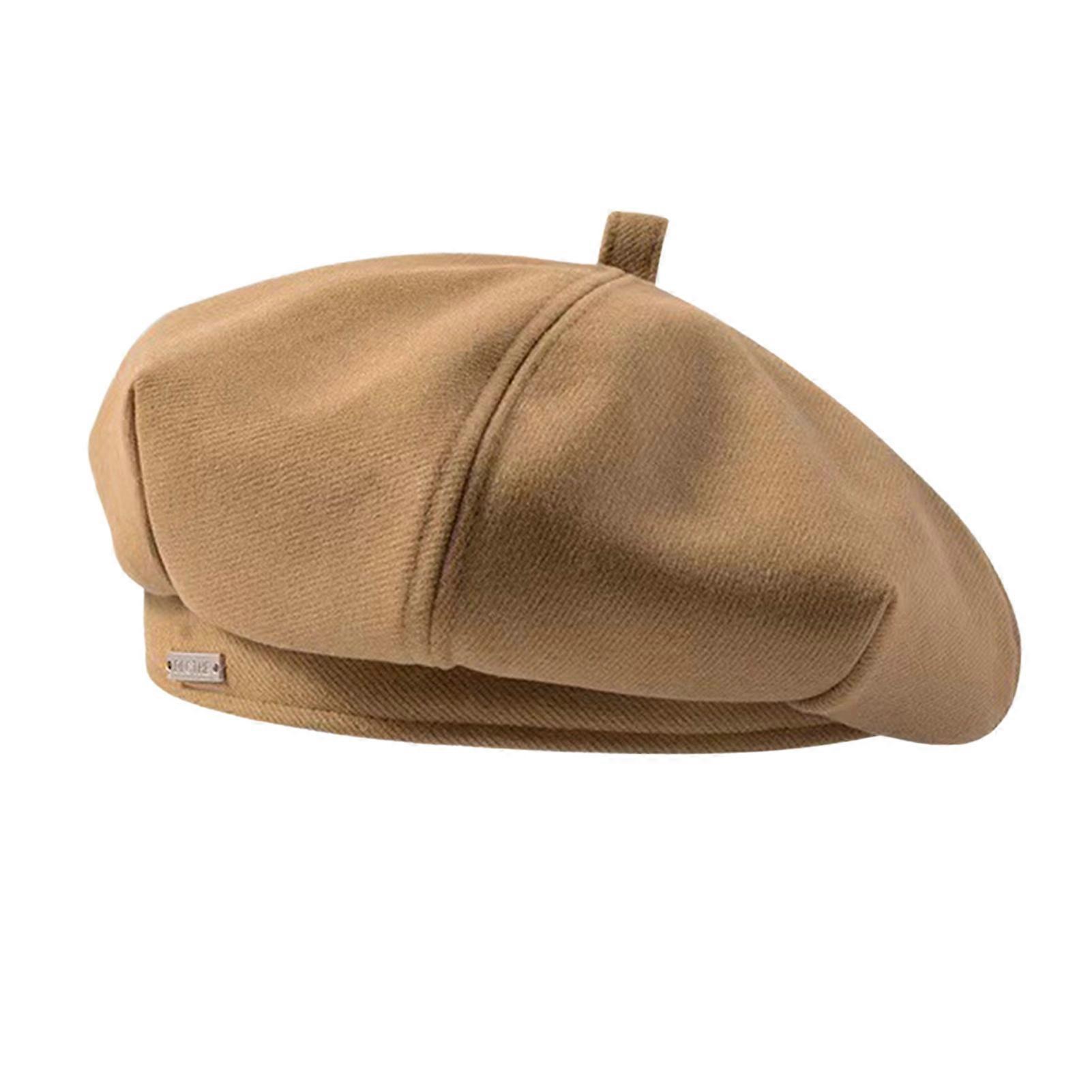 Women Wool French Beret Hat Solid Color Beret Cap Winter Warm Beret Cap for Autumn Winter and Spring
