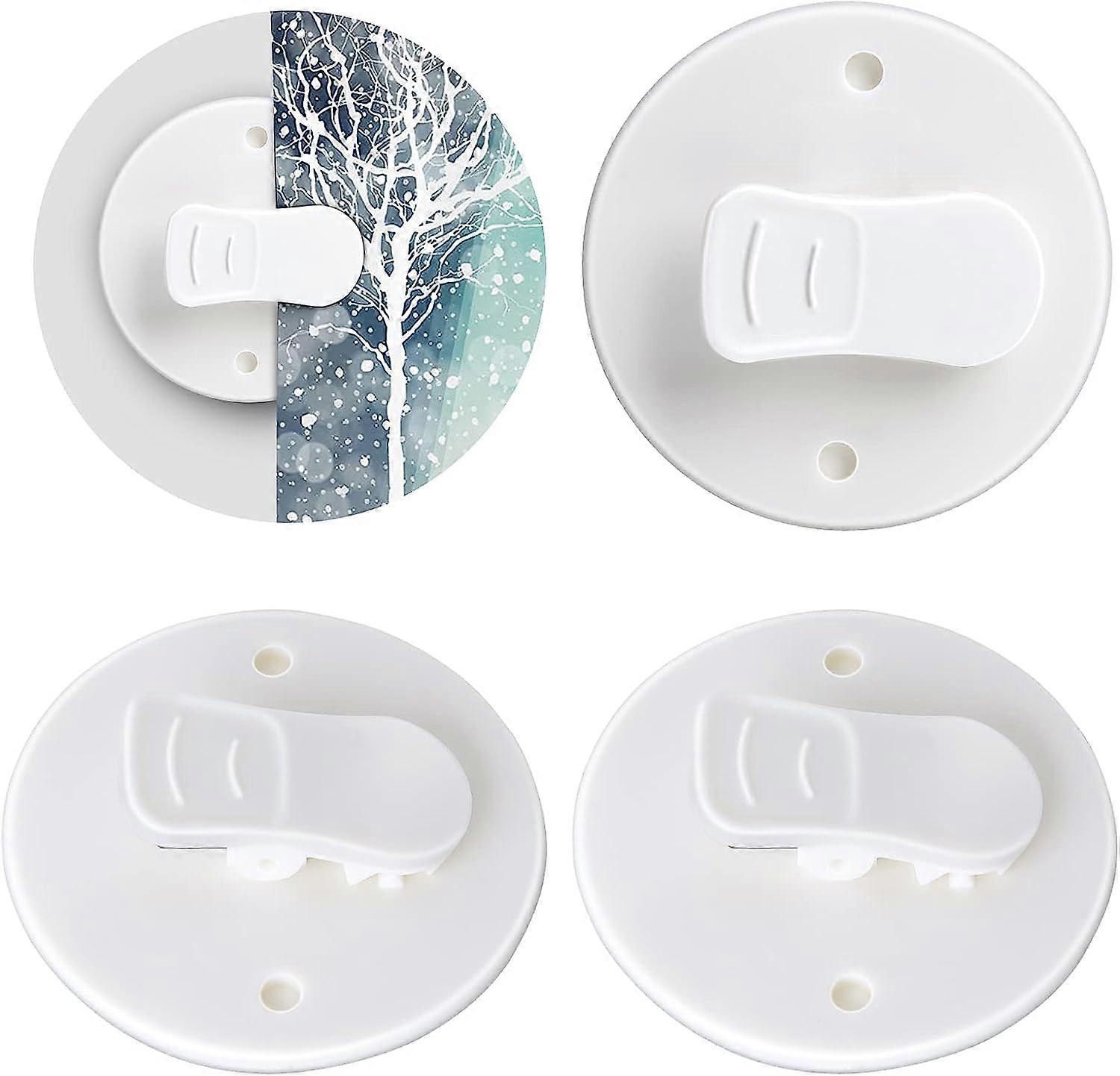 4 Pack Shower Curtain Clips with Water Guard, Self Adhesive Shower Curtain Shower Windproof Splash Guard Small Wire Holder,2024 Ping