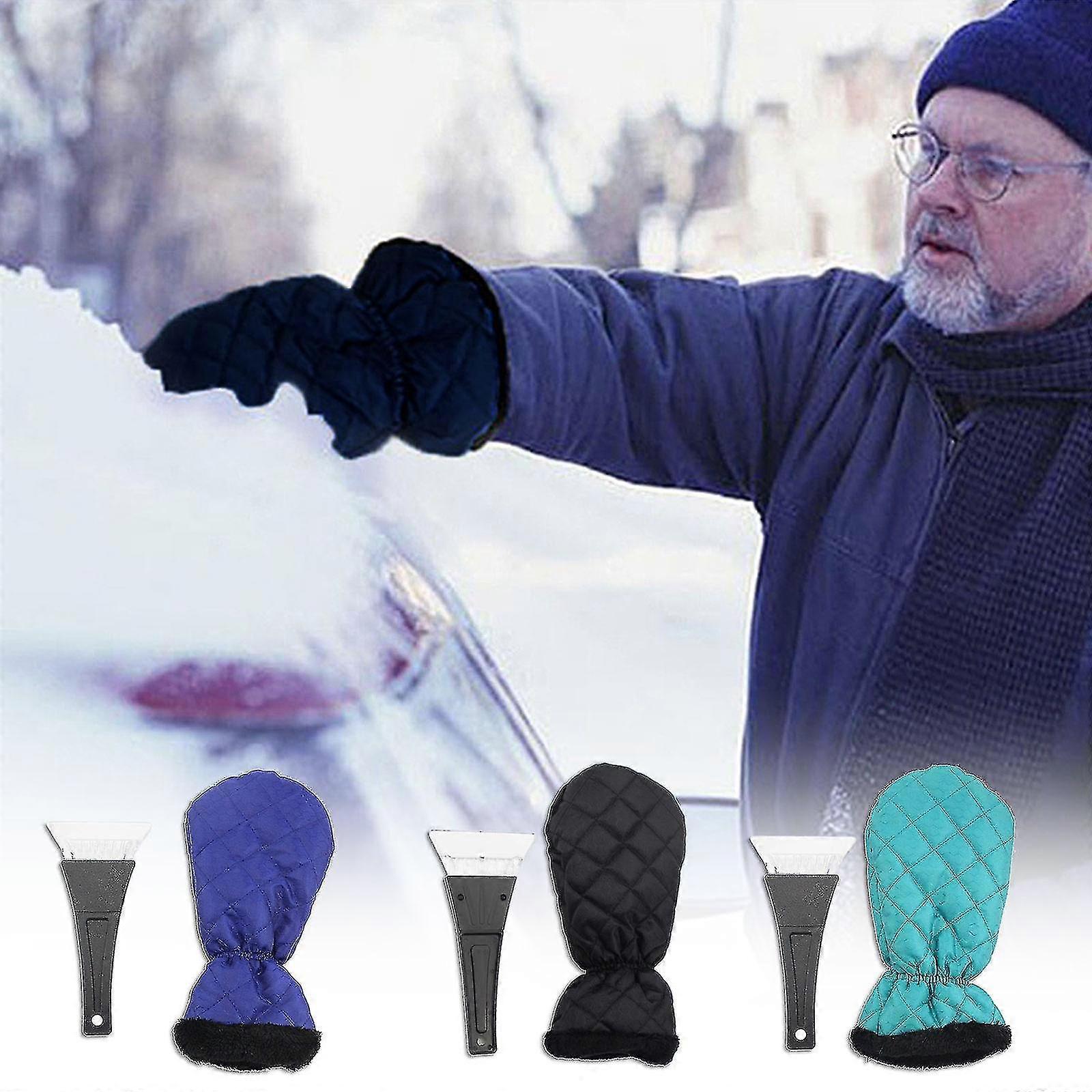 Eiskratzer Handschuh mit wasserdichtem Schneeschaufelhandschuh für Auto Frostentfernung Winter