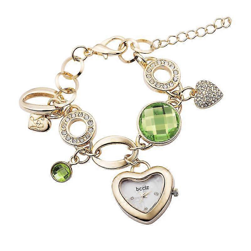 Women's Premium Crystal Accented Charm Bracelet Watch