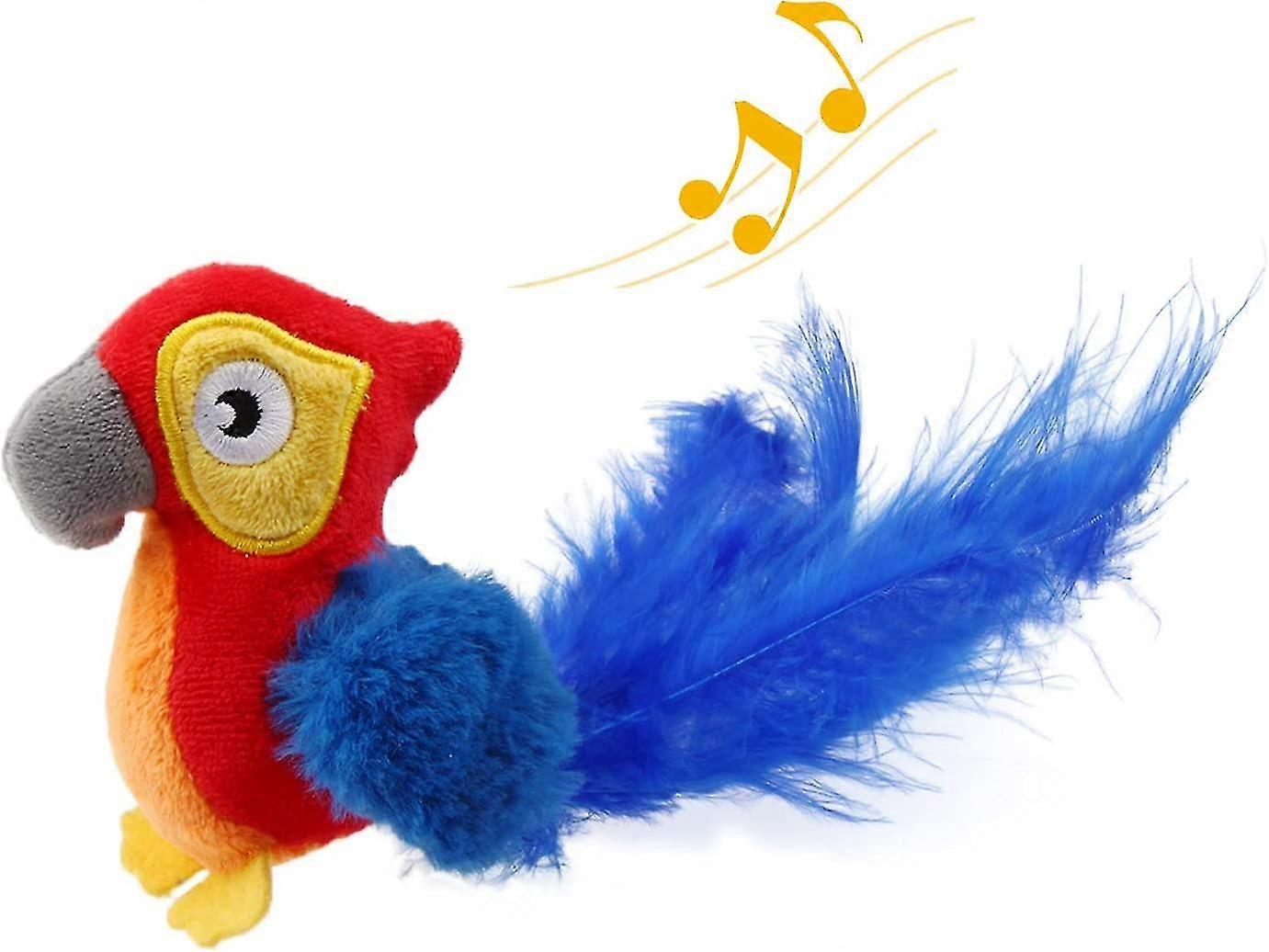 Shxx Interactive Cat Toys Animal Sound Interactive Squeaking Cat Toys Melody Chaser & Toys For Cats To Play Alone,play And Squeak Kitten Toy ,red Parr