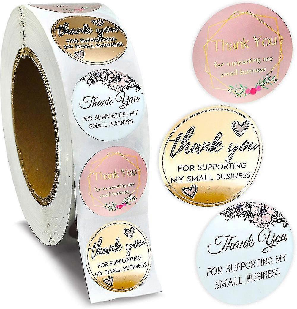2 Rolls Round Kraft Stickers 500 Labels Per Roll Decorative Stickers