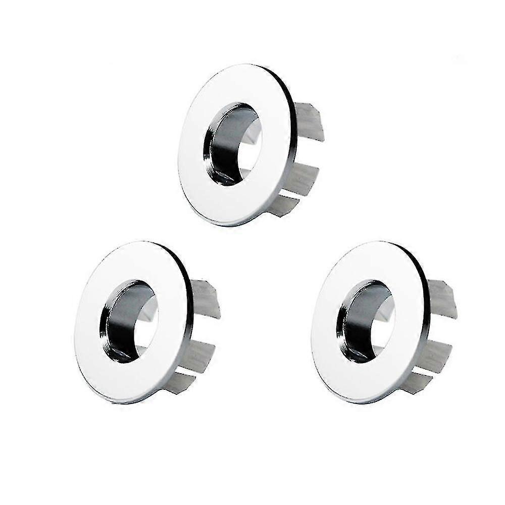 3 Pieces Sink Overflow Rings, Decorative Kitchen Bathroom Wash Sink Overflow Round Overflow Cover Drain Plug Cover Insert Hole Scrollsqy