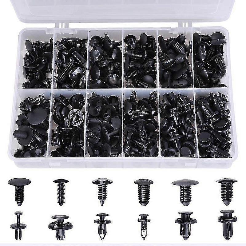 192pcs Auto Plastic Fastener Clipstrunk Screw Rivet Set Car Bumper Fender