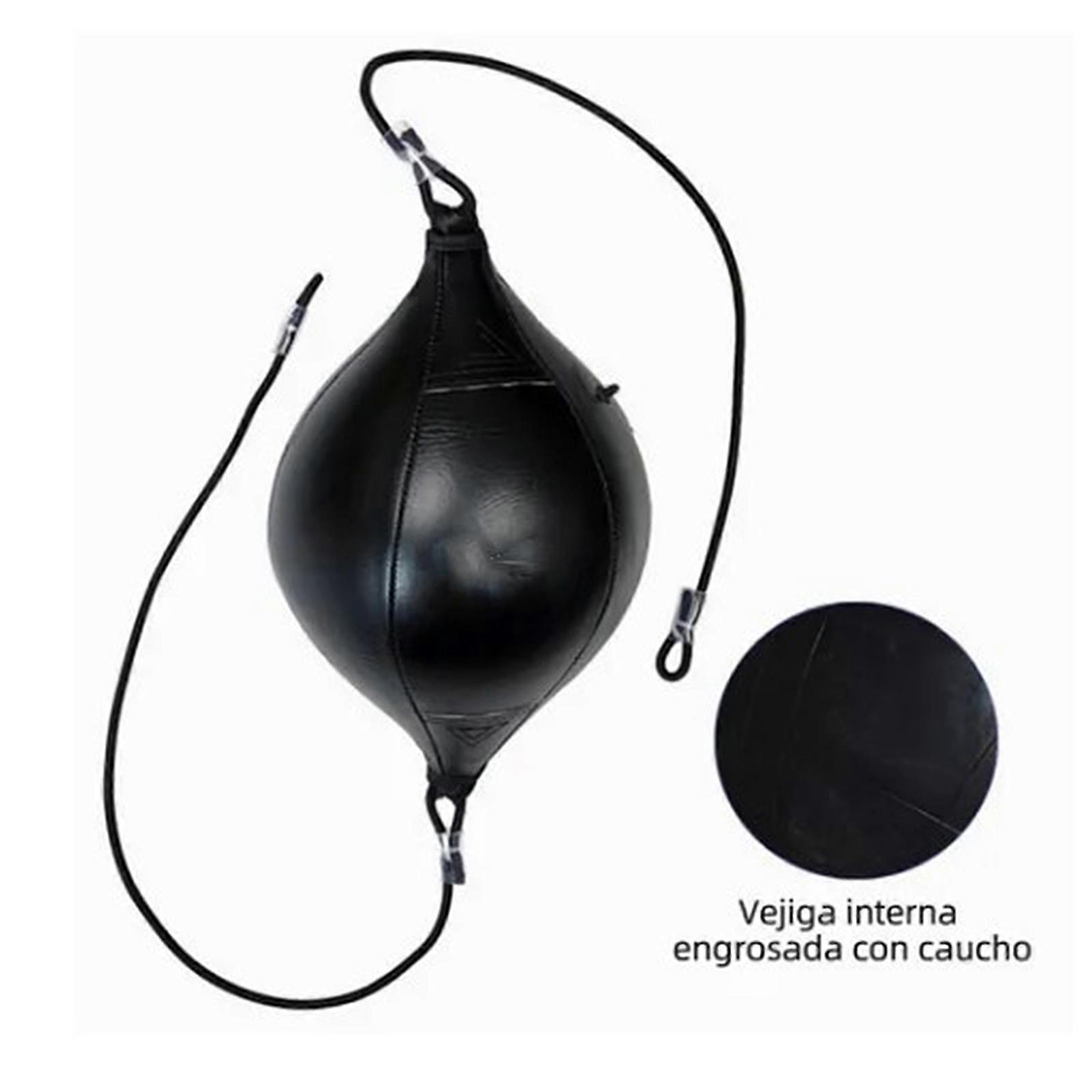 Double End Striking Ball Hanging PU Leather MMA Striking Ball with Reinforced Elastic Rope for Home