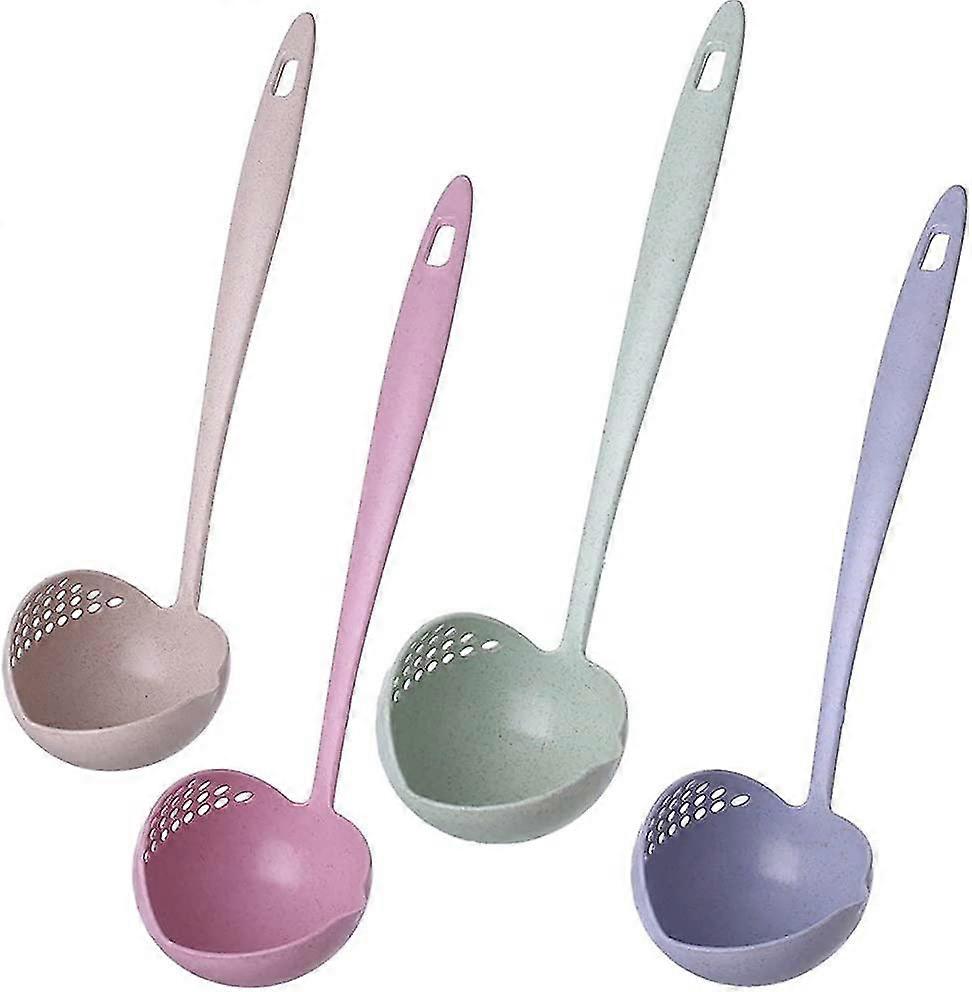 Wheat Straw Soup Spoon Wheat Straw Fiber Ladle Wheat Straw,4 Pieces