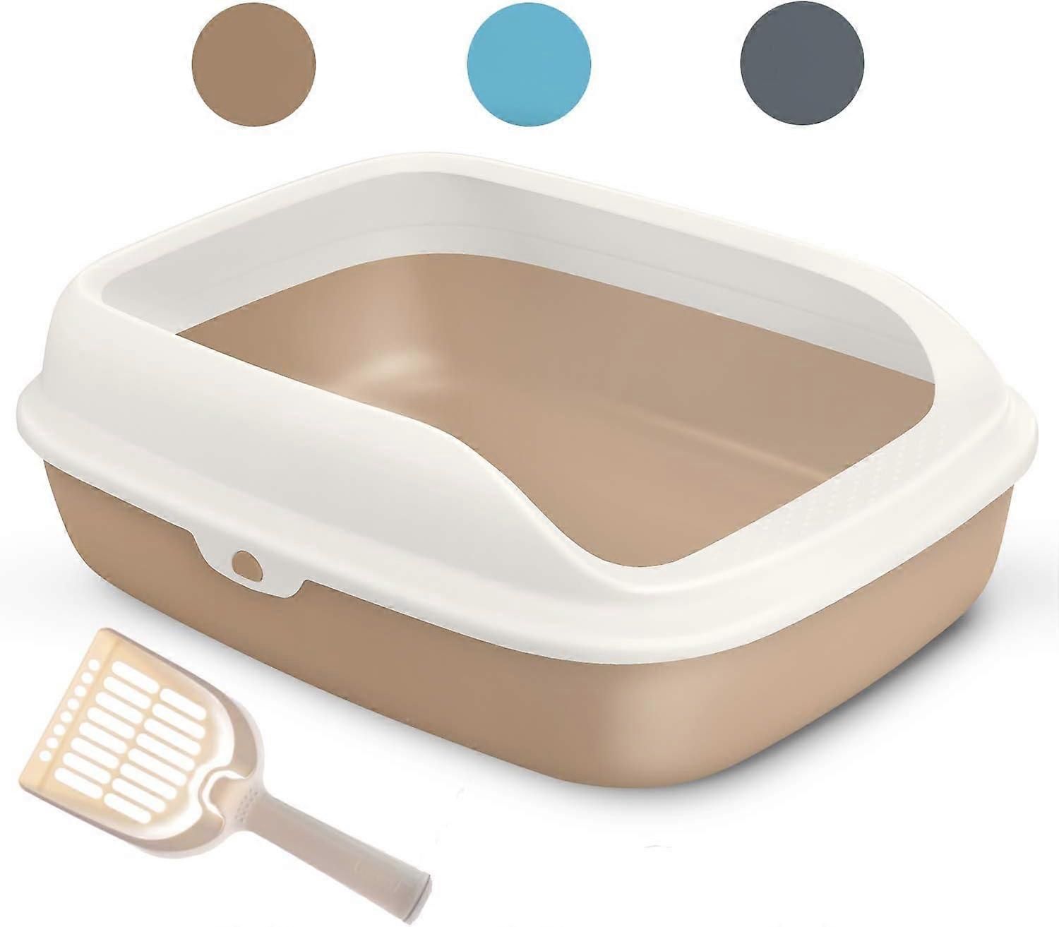 Plastic cat and pet litter box with scoop 3 sizes and colors to choose from