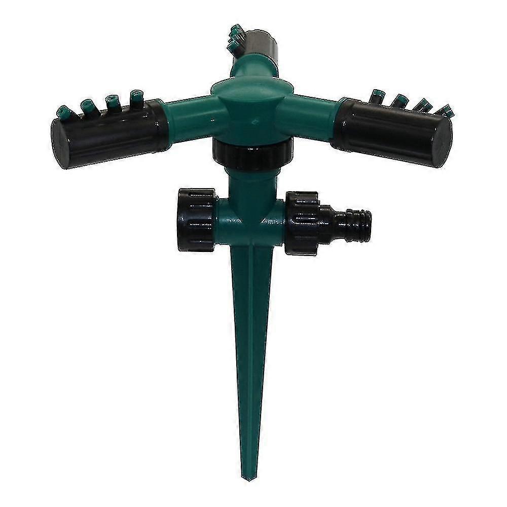 1 Pc Plug In 3 Arm Rotating Sprinkler Automatic Garden Watering Systems Spray Nozzle Greenhouse Lawn Sprinkler
