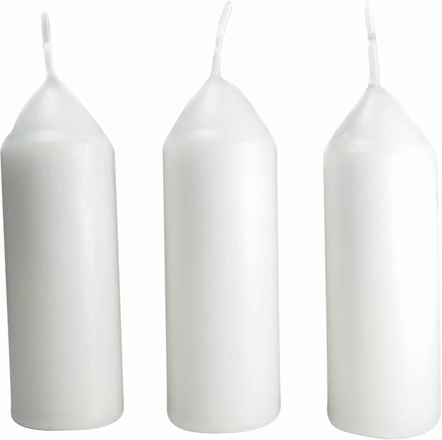 3pk gemischte erwachsene, weiße Paraffinkerze