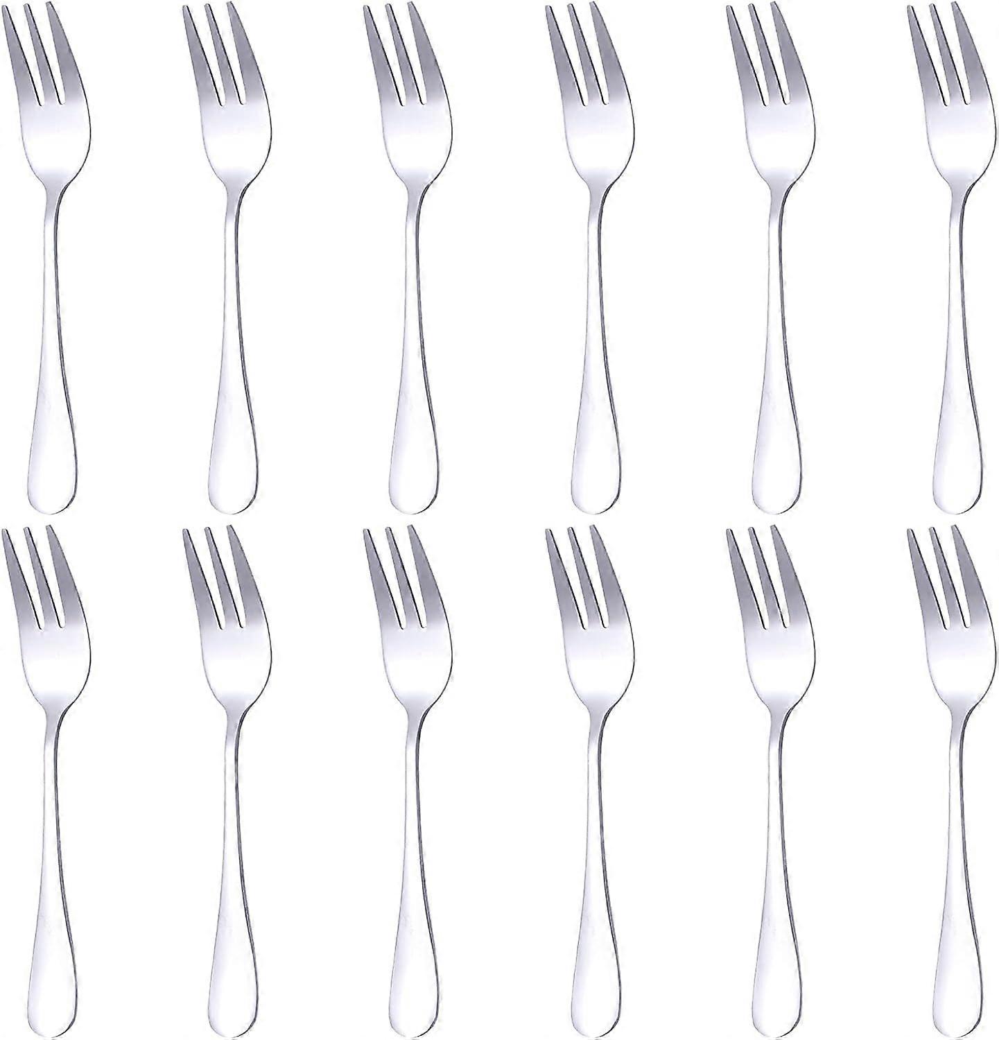 12 Dessert Forks Fork Fruit Salad Fork Cutlery Stainless
