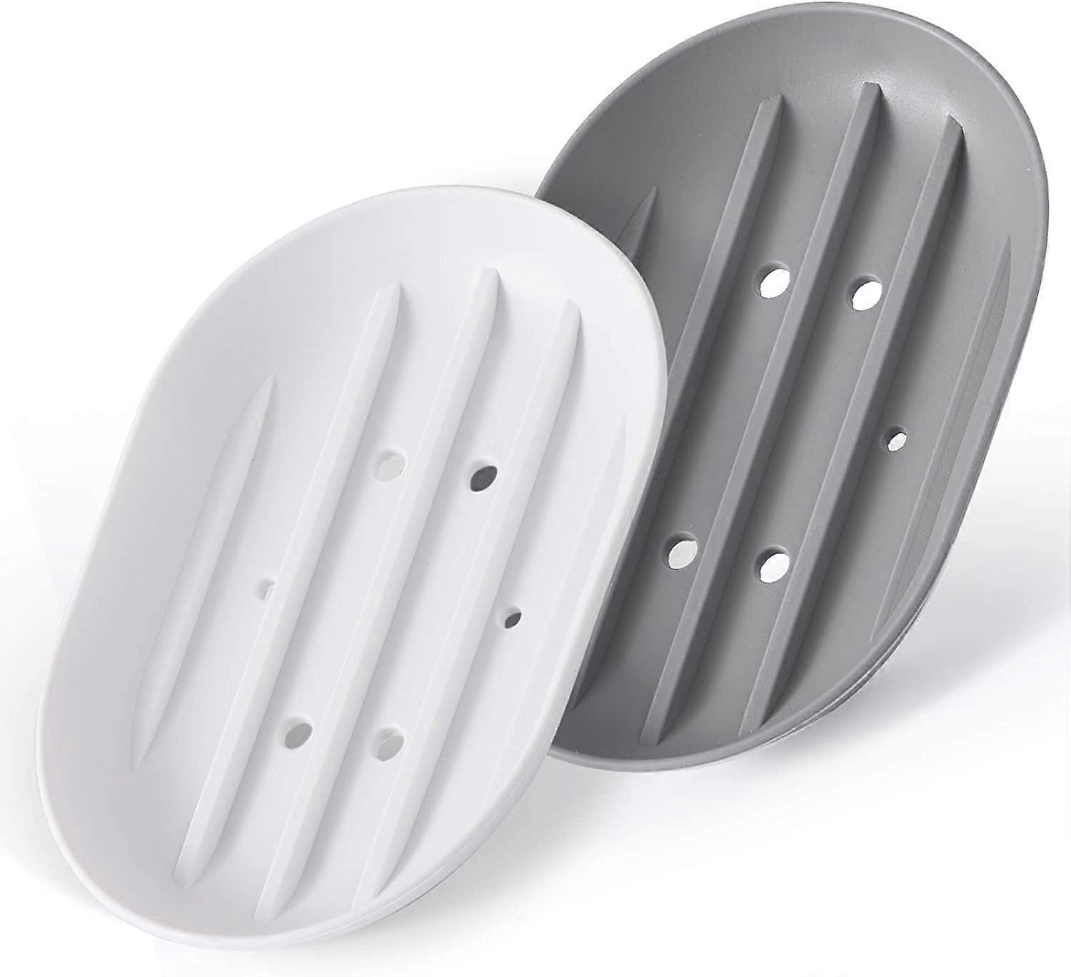 2pcs Soap Dish Rack Preservation Tray Box