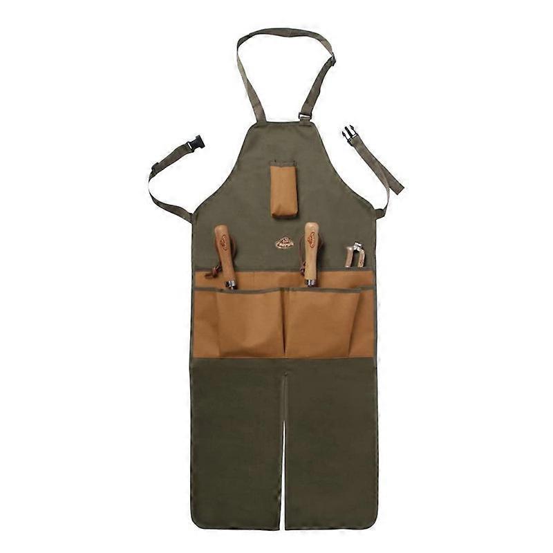 Waxed Canvas Tool Apron with Pockets