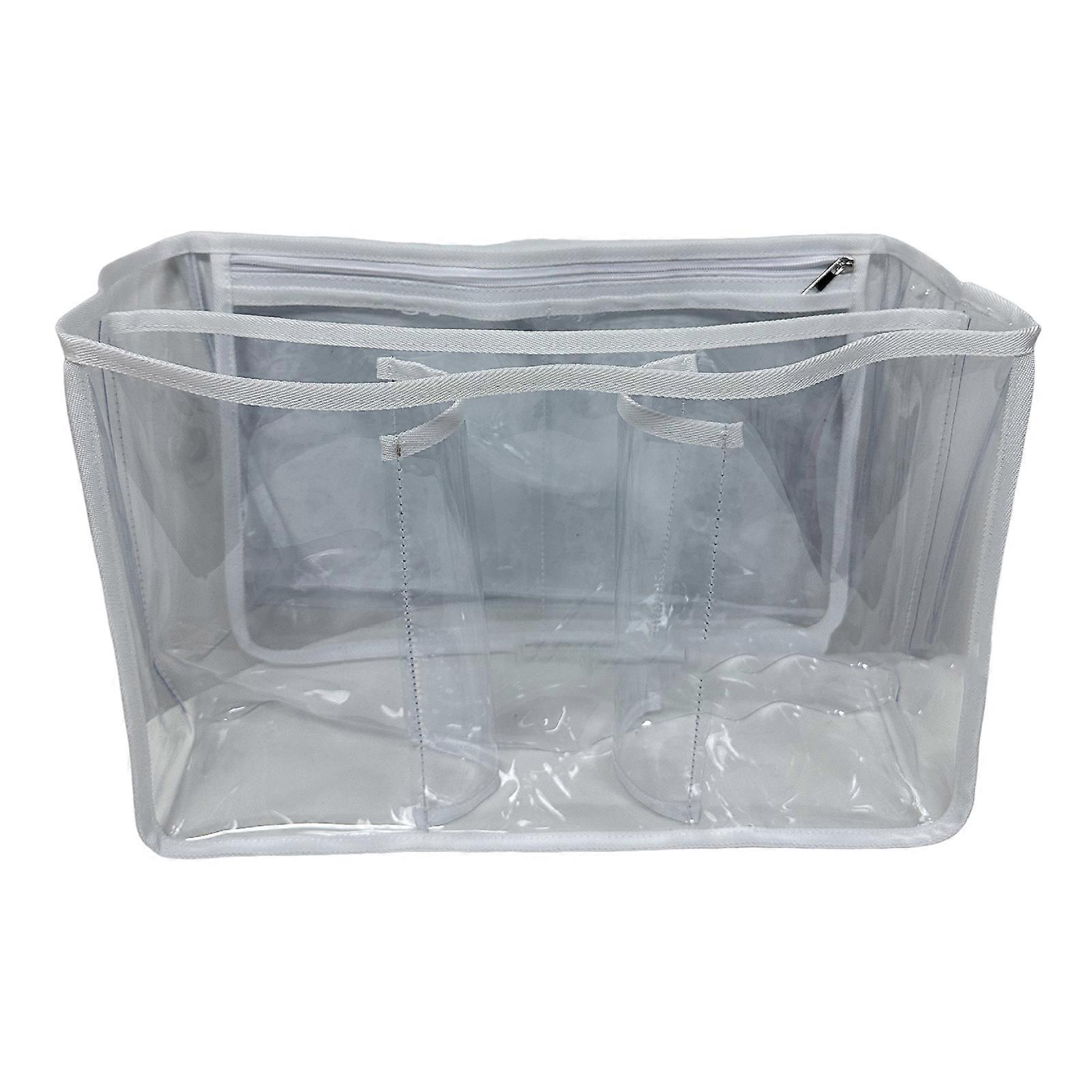 Clear Beach Bag with Protruded Hooks Waterproof Thick Zipper Closure Dry And Wet Separation Large Capacity Bag Lining for Bogg Bag Beach Bag Divider T