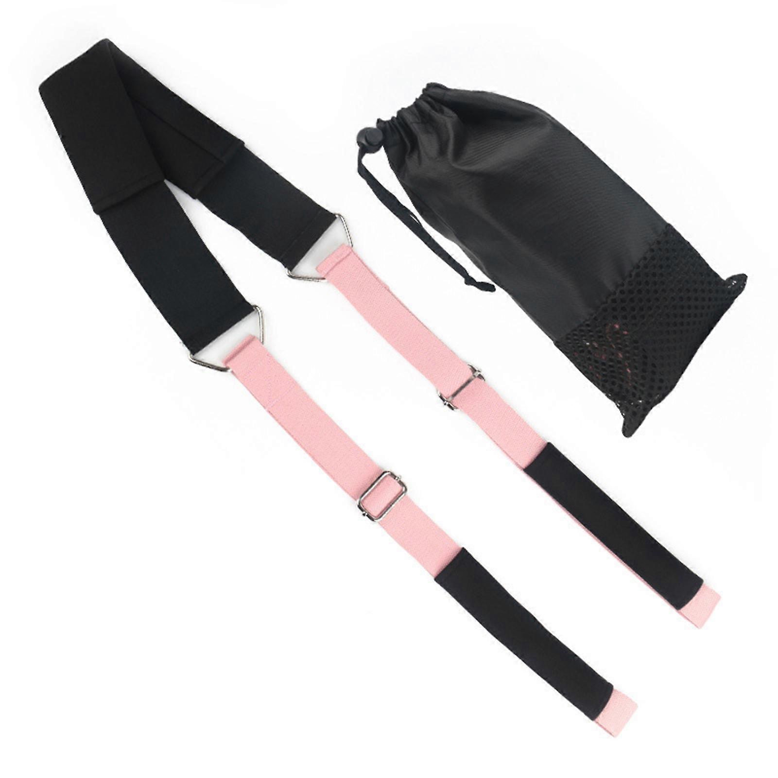 Kaesi 1 Set Yoga Stretching Strap Adjustable Highly Elastic Wear-resistant Flexible Wide Application 3 Colors Yoga Stretching Strap Leg Stretcher Fitn