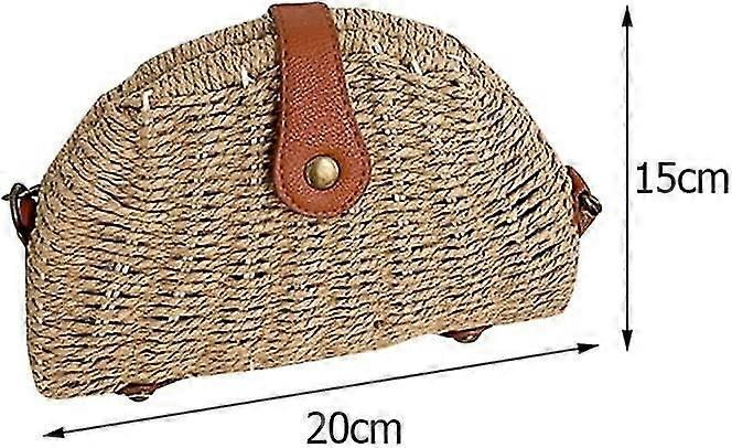 2026 NEW Half round straw bag Handmade rattan summer beach vacation