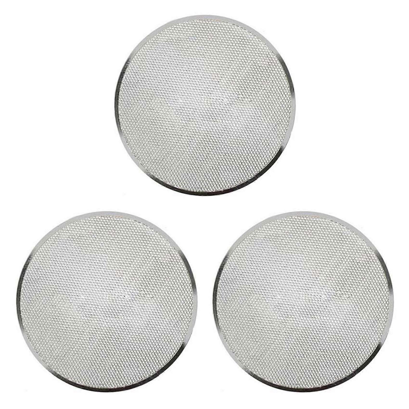 3X Professional Round Pizza Oven Baking Tray Barbecue Grate Nonstick Mesh Net(14 Inch)