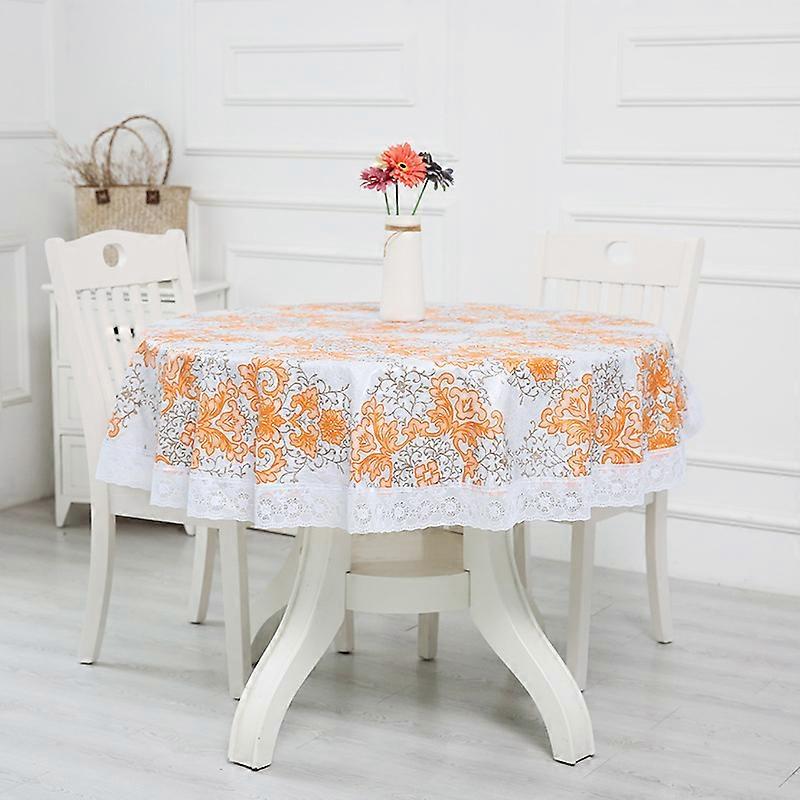 Round Tablecloth Grey Polyester Round Table Cloth Wipe Clean 180Cm Wrinkle Free And Stain Resistant Circle Table Cloth
