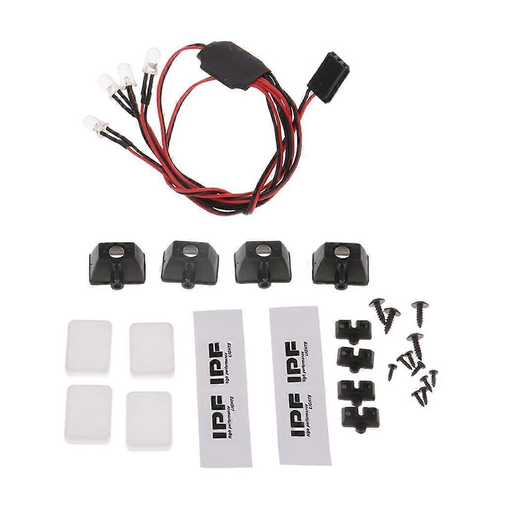 1/10 RC Rock Crawlers Model Parts 4 LED Lamp Lights For Axial SCX10 Traxxas