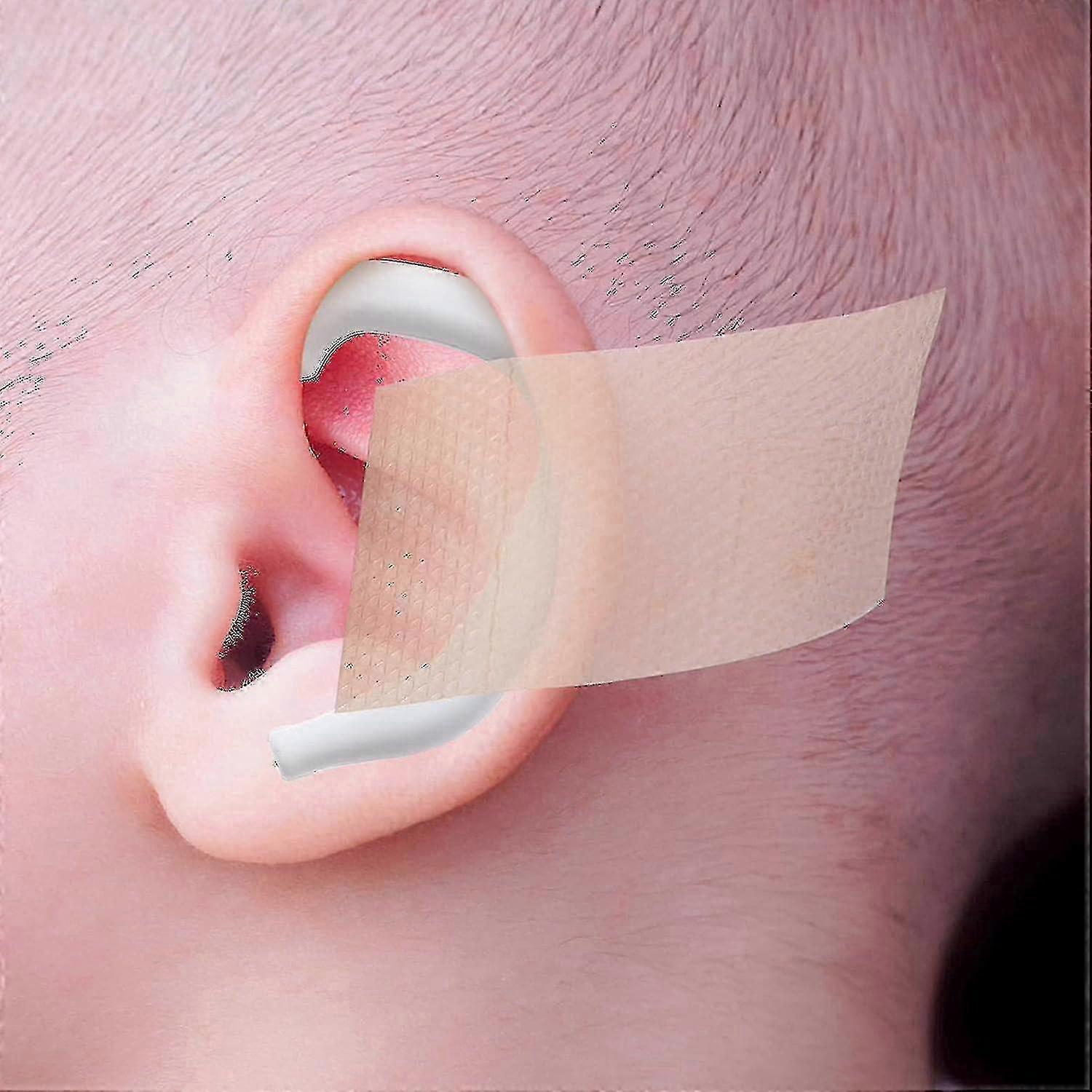 1 Roll Baby Ear Aesthetic Corrector Infant Silicone Auricle Correction Patch, Corretor estético para bebês com um par de suportes auriculares, marrom