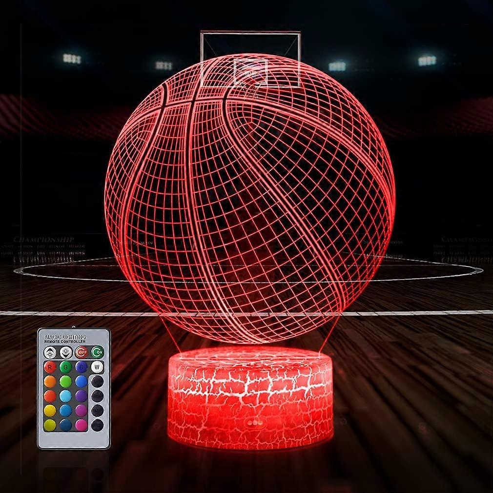 Basketball 3D Lamp Night Light with Remote & Touch Control,Multiple Colour