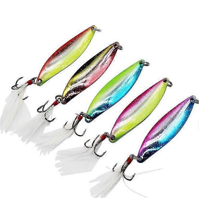 10x Angelköder Metall Spinner Köder Bass Tackle Crankbait Löffel Forelle 5/8/14/17g