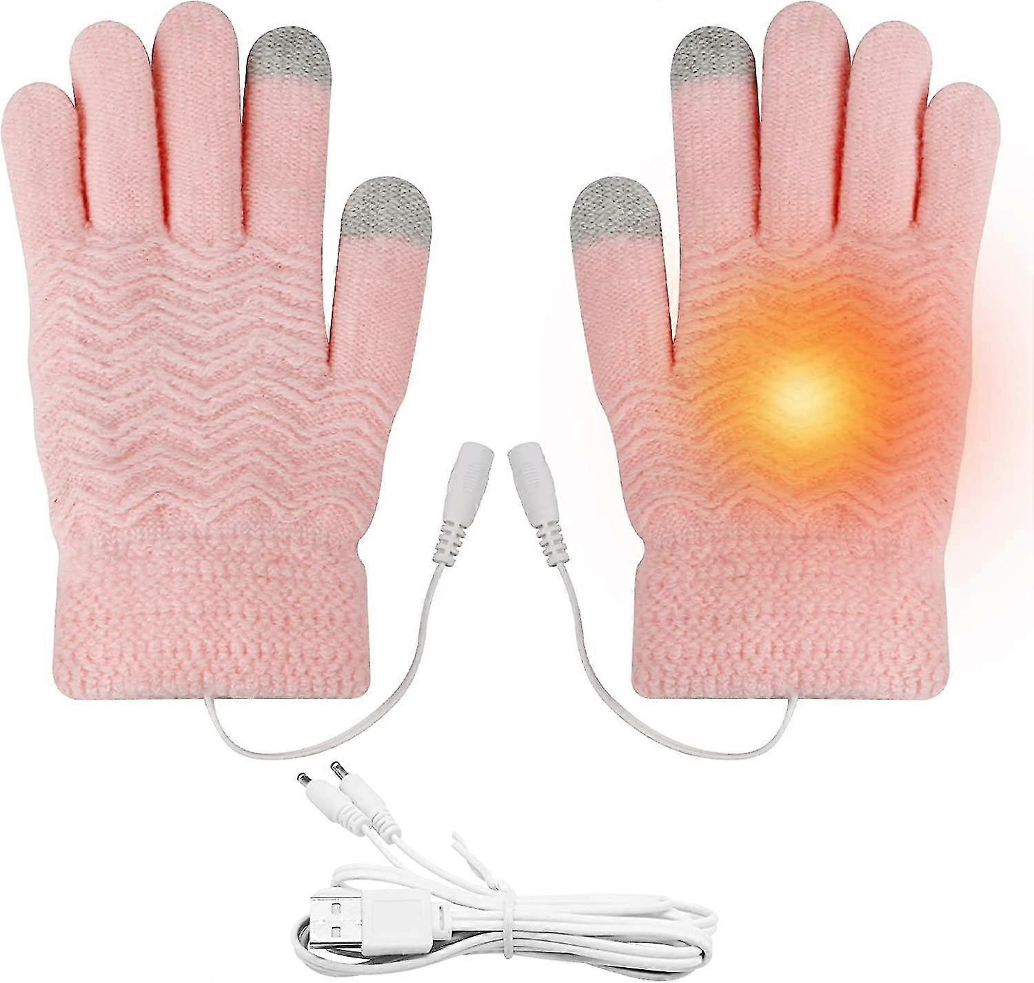 Heating Gloves, Usb Double-sided Heating Winter Touch Screen Warm Women's Gloves, Heating Knitting Warmer