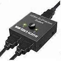 TCGG-Switch HDMI 4K 60Hz, Splitter HDMI in alluminio Switcher HDMI bidirezionale manuale 1 In 2 Out o 2 In 1, Supporto 4K 3D 1080P HDCP 2.2 HDR con PS