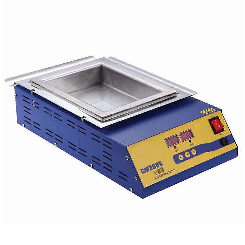 Cm-200s Lead-free Solder Pot Digital Display 1500w Melt 11.3kg Temperature Adjustable Melting Furnace Square Tin Stove