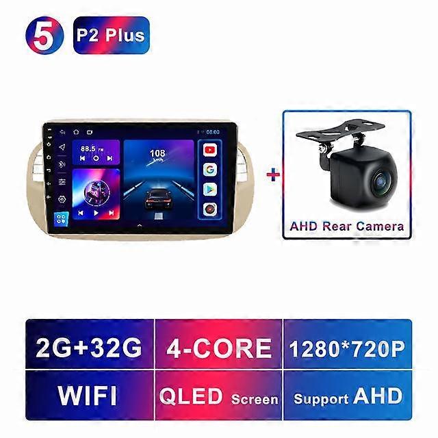 Android 11 Auto Multimedia Player Radio Stereo Für Fiat 500 2007 2008 2009 2010 2011 2012 2013 2014 RDS QLED DSP GPS Navigation