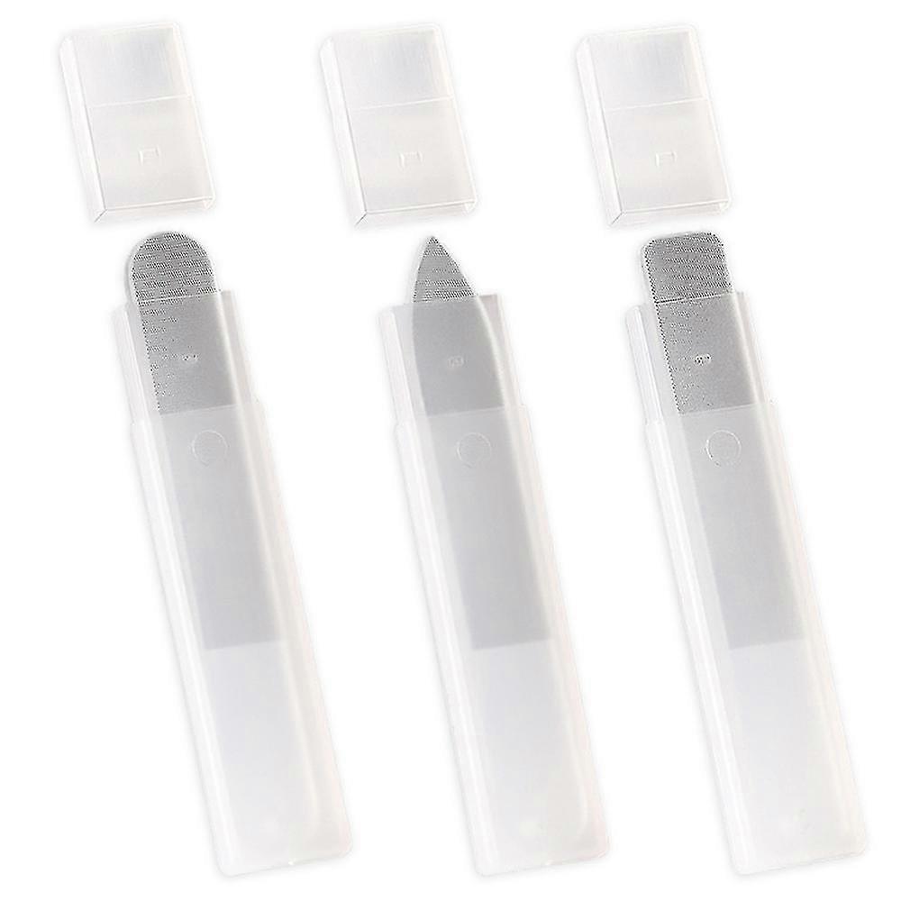 3 Pcs Glass Nail Files For Natural Nails