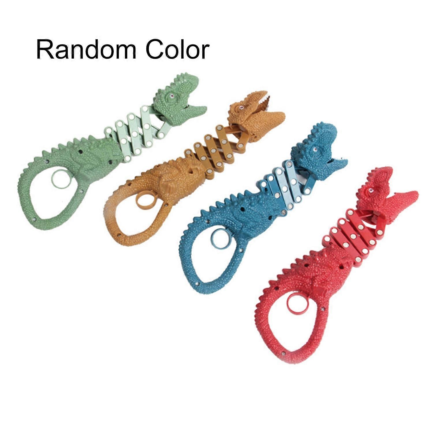 Telescopic Dinosaur Toy Interactive Stress Relieve Pets Toy Telescopic Spring Manipulator Clip