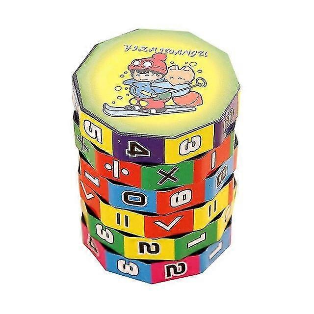 1pcsパーティー小さな贈り物デジタルキューブおもちゃ子供たちはおもちゃのスライドパズル数学キューブを学校のクリスマスプレゼントに戻します