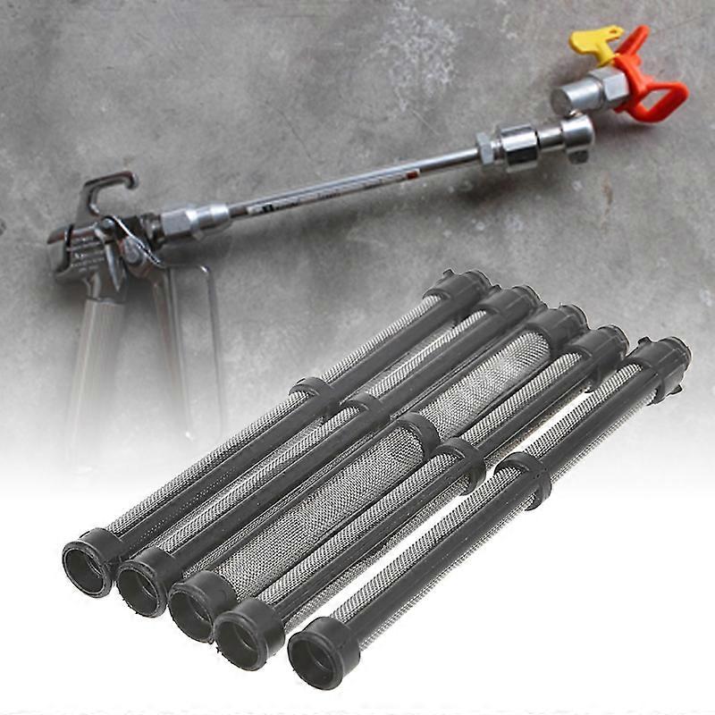 5Pcs Black 60 Mesh Airless Pump Filter For Airless Spray Gun Replacement Tools