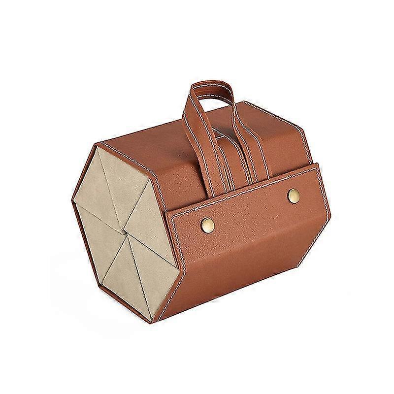 Sunglasses Organizer 2/3/4/5/6 Slots Travel Glasses Case Multiple Pairs brown 6 slots