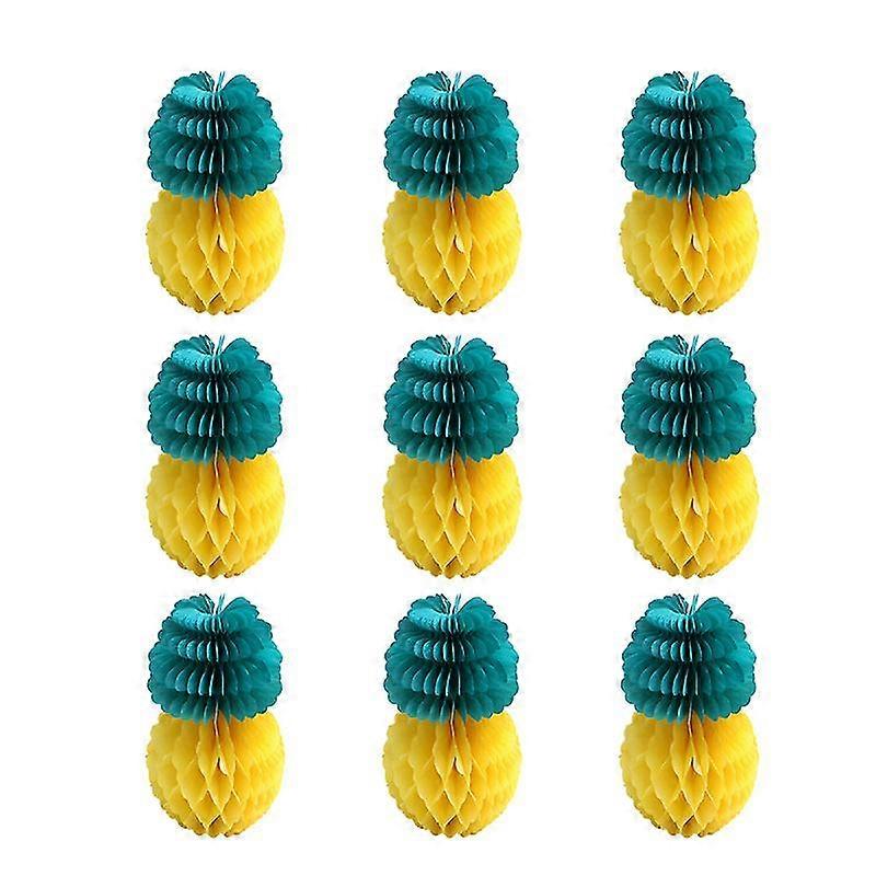 10pcs Pineapple Honeycomb Hanging Decor-c