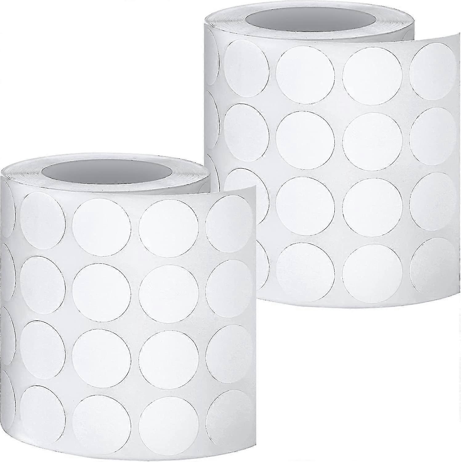 3000 Pieces Round Labels Circle Dot Stickers 0.59 Inch Code Name Number White Diy Labels Self Adhesive Sticker 15 Mm Diameter