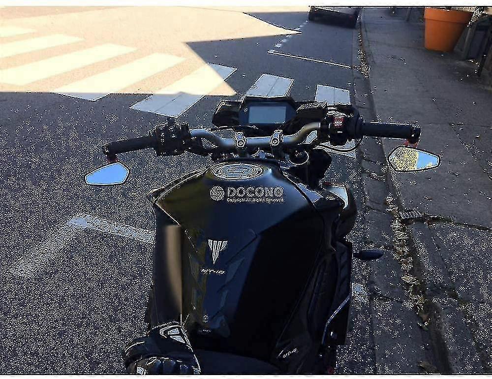 7/8 "22mm Motorcycle Mirrors, Aluminum Side Mirrors Rear Handlebar End Universal Mirror - 1 Pair, Red