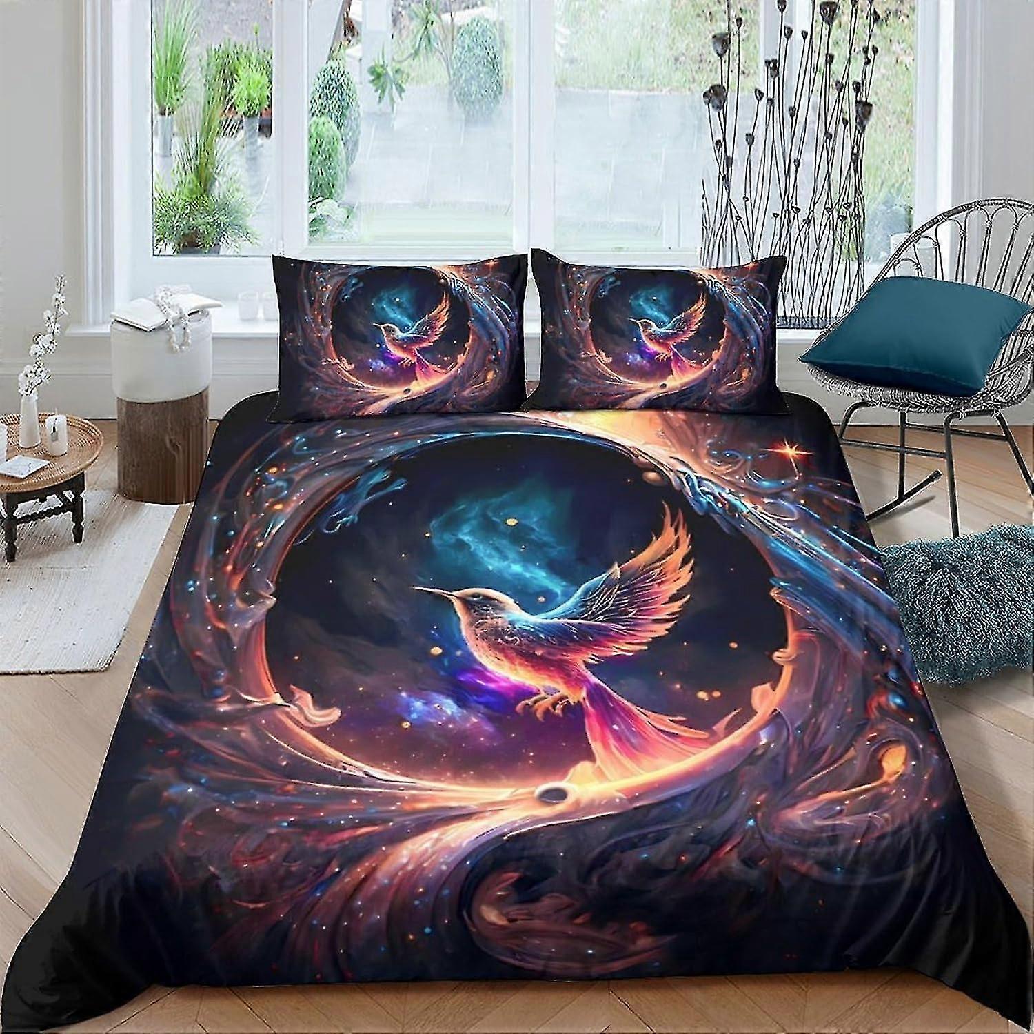 o4993 Lakan Fågel Påslakan Set, djur Sängkläder Täcke Överdrag 3D Täcke Djur Dekor King Lakan fVV4993