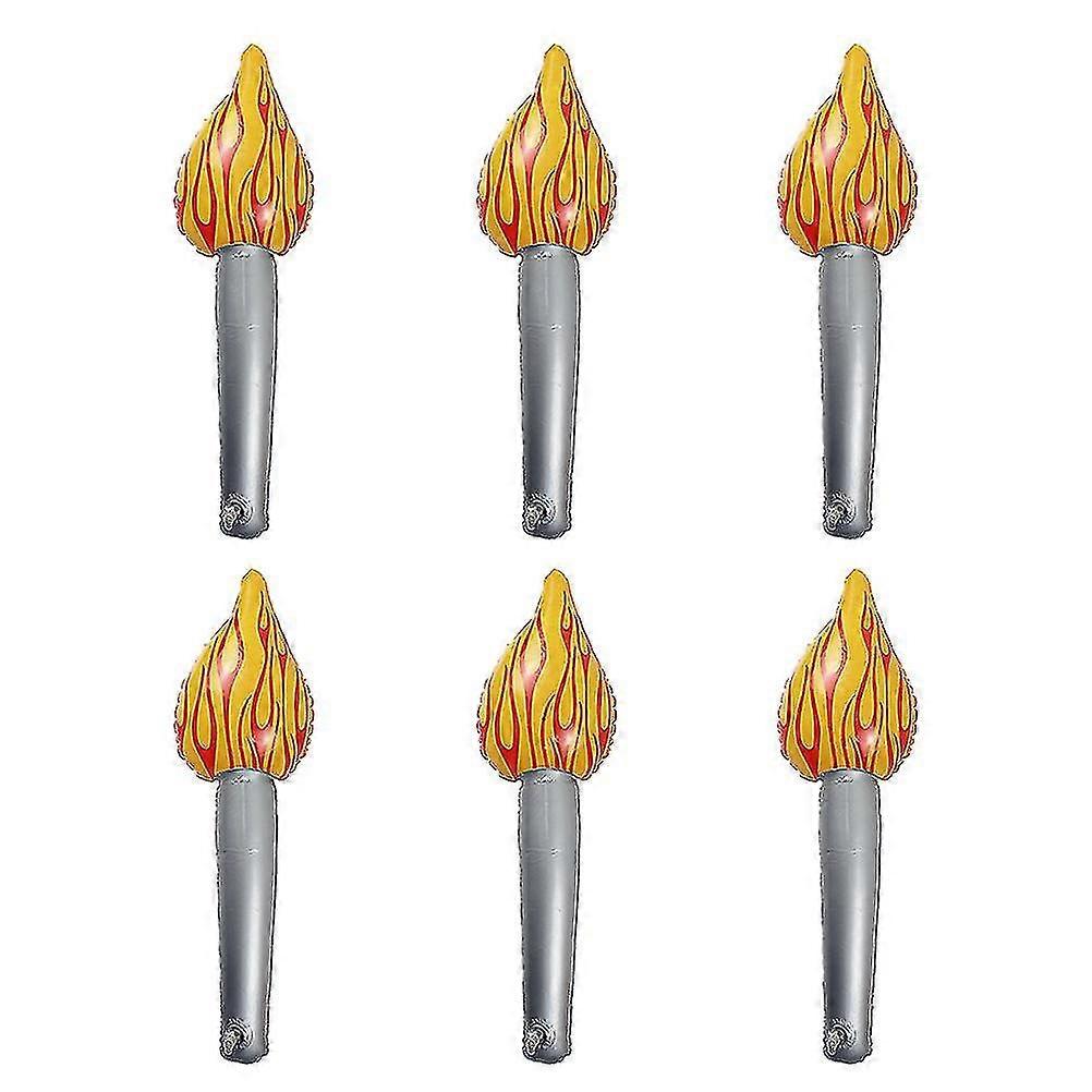 6pcs Creative Inflatable Torches Kids Performance Props Torches Playthings