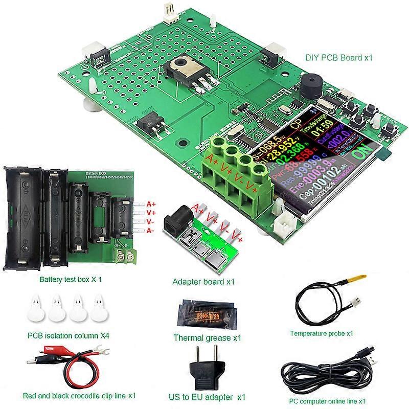 DIY 1000W 4 Wire DC Electronic Load Lithium Battery Testers Capacity Monitor Discharge Charge Power Supply Meter PCB Board