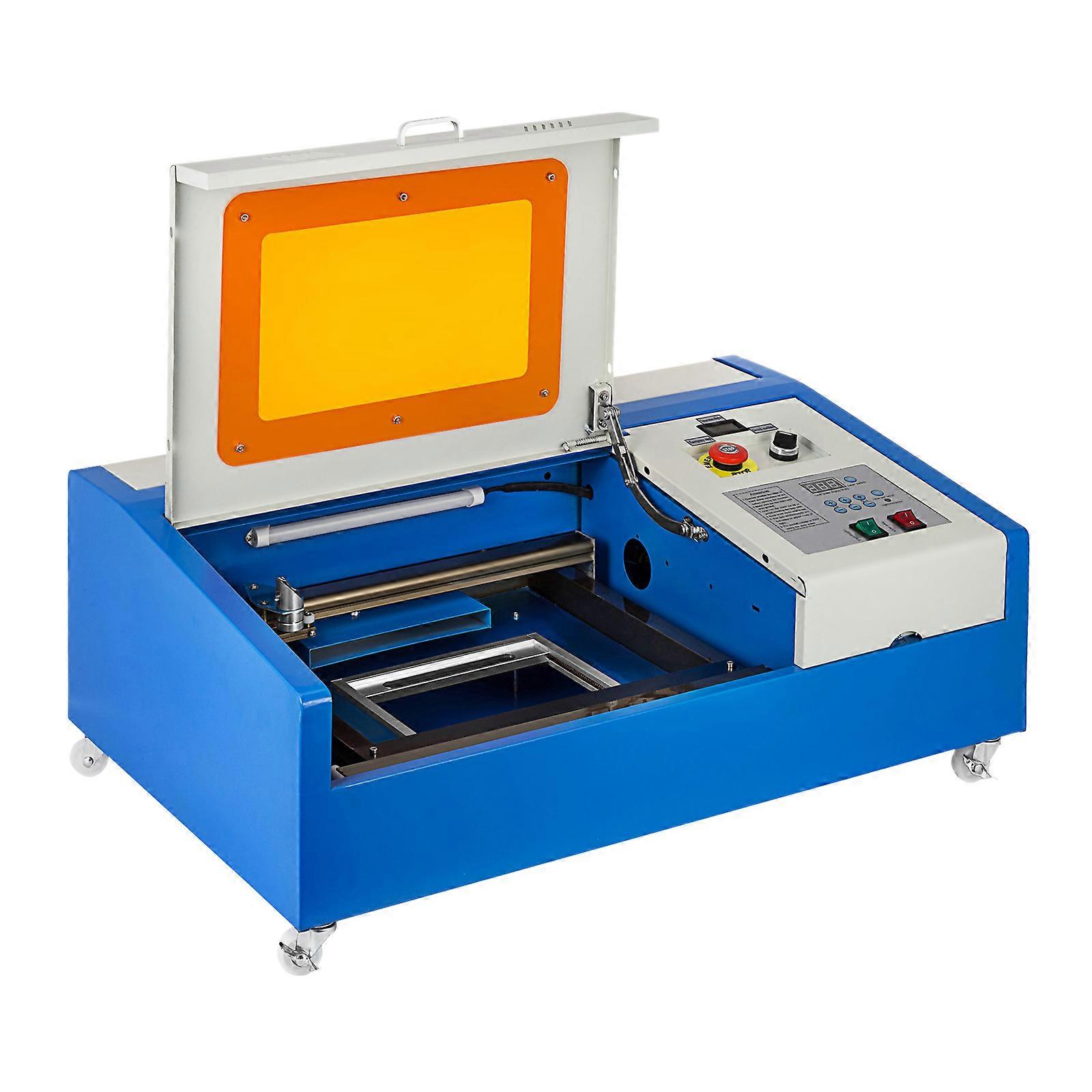 Verbeterde 40W USB CO2 Laser Engraver Gravure Snijmachine Snijder 300x200mm LCD Display Roteren Wielen