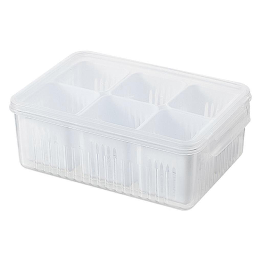 Compartment Refrigerator Storage Box with Lid Sealing Organizer