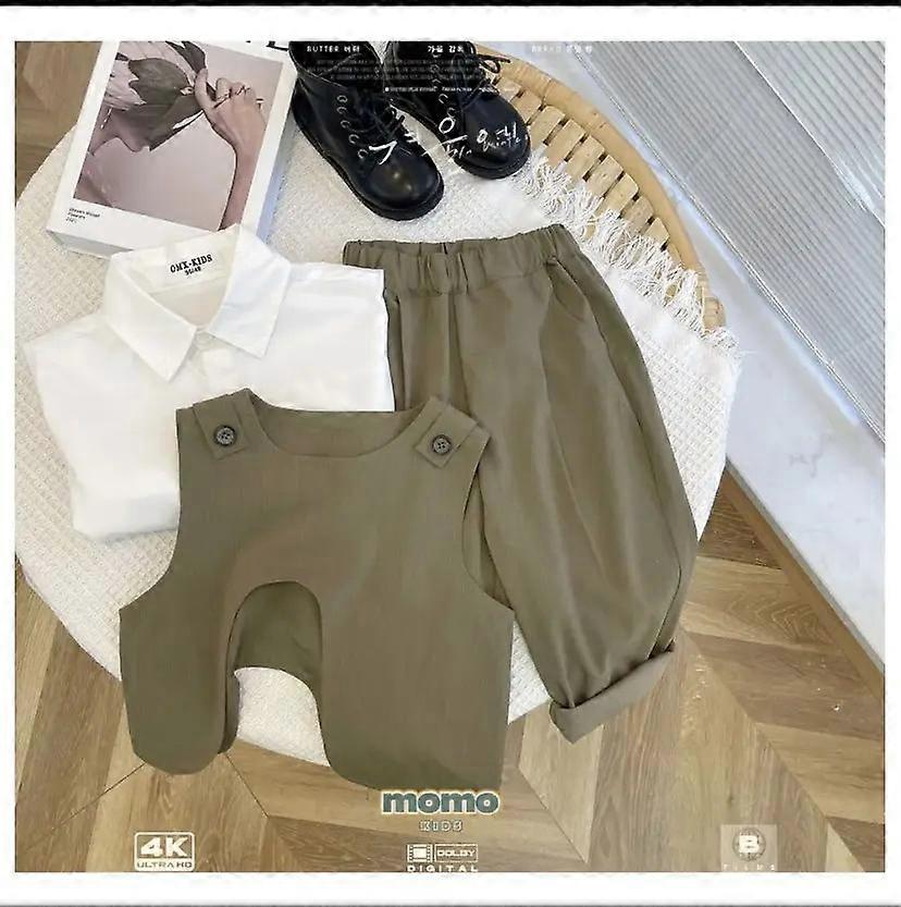 3 PCS set Spring Kid Clothing set 2022 Casual vest+ top+ Pant Kid Children baby toddler Kid korea designer clothes 2-10 years